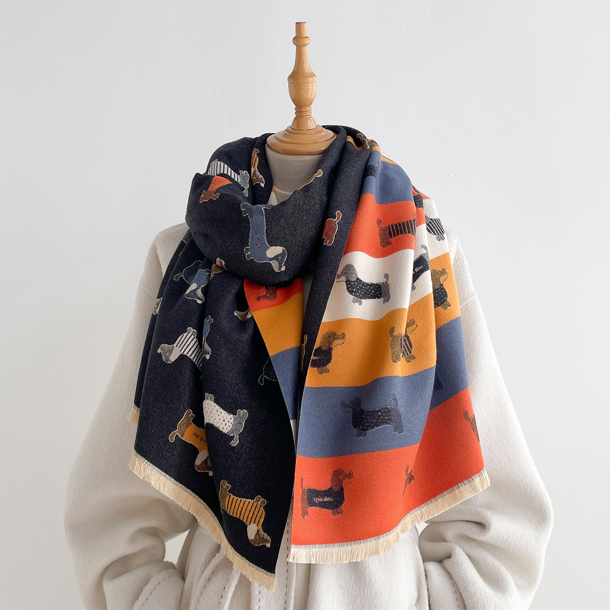 Cashmere Pashmina Wrap - Luksusowy szal, hidżab, pashmina, bandana, chusta,