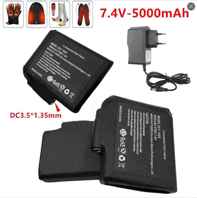 Heated Vest Battery - Nowy wysokiej jakości akumulator litowo-polimerowy 7,4