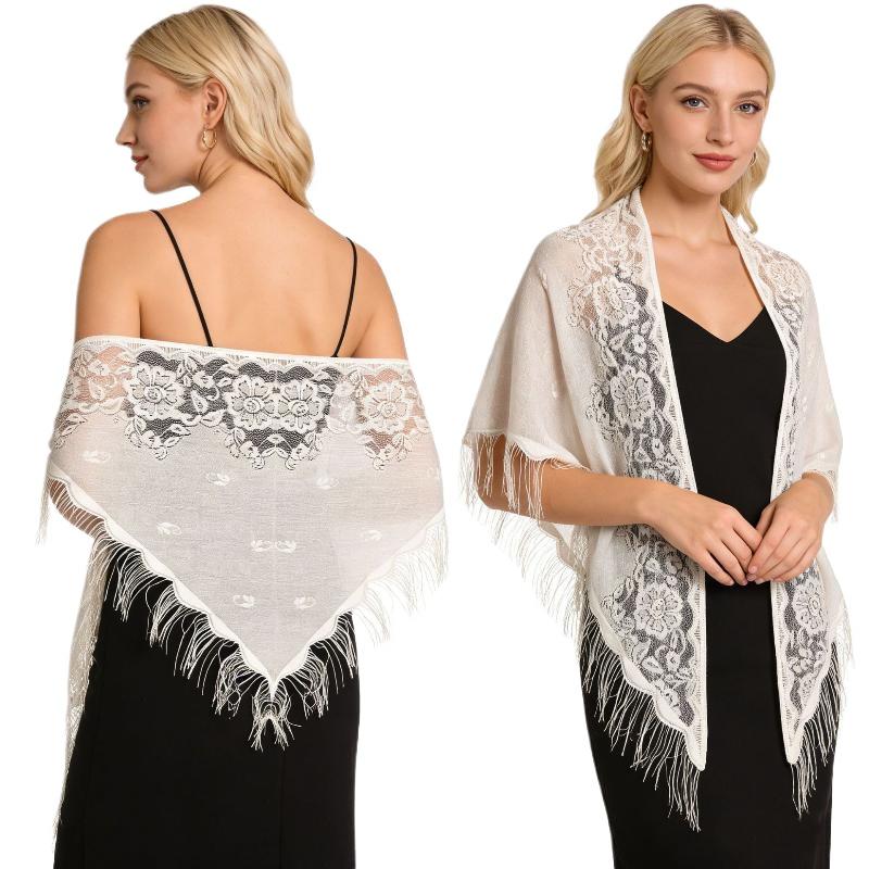 Chusta ślubna z frędzlami, tró – Shawl Wrap Winter recenzja i cena
